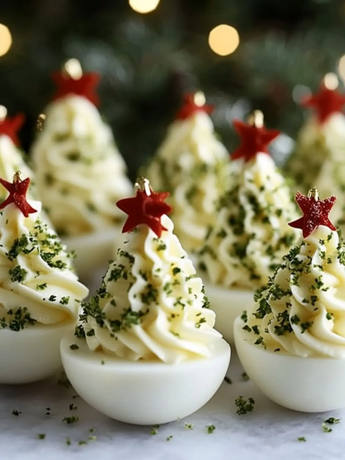 Deviled Egg Christmas Trees