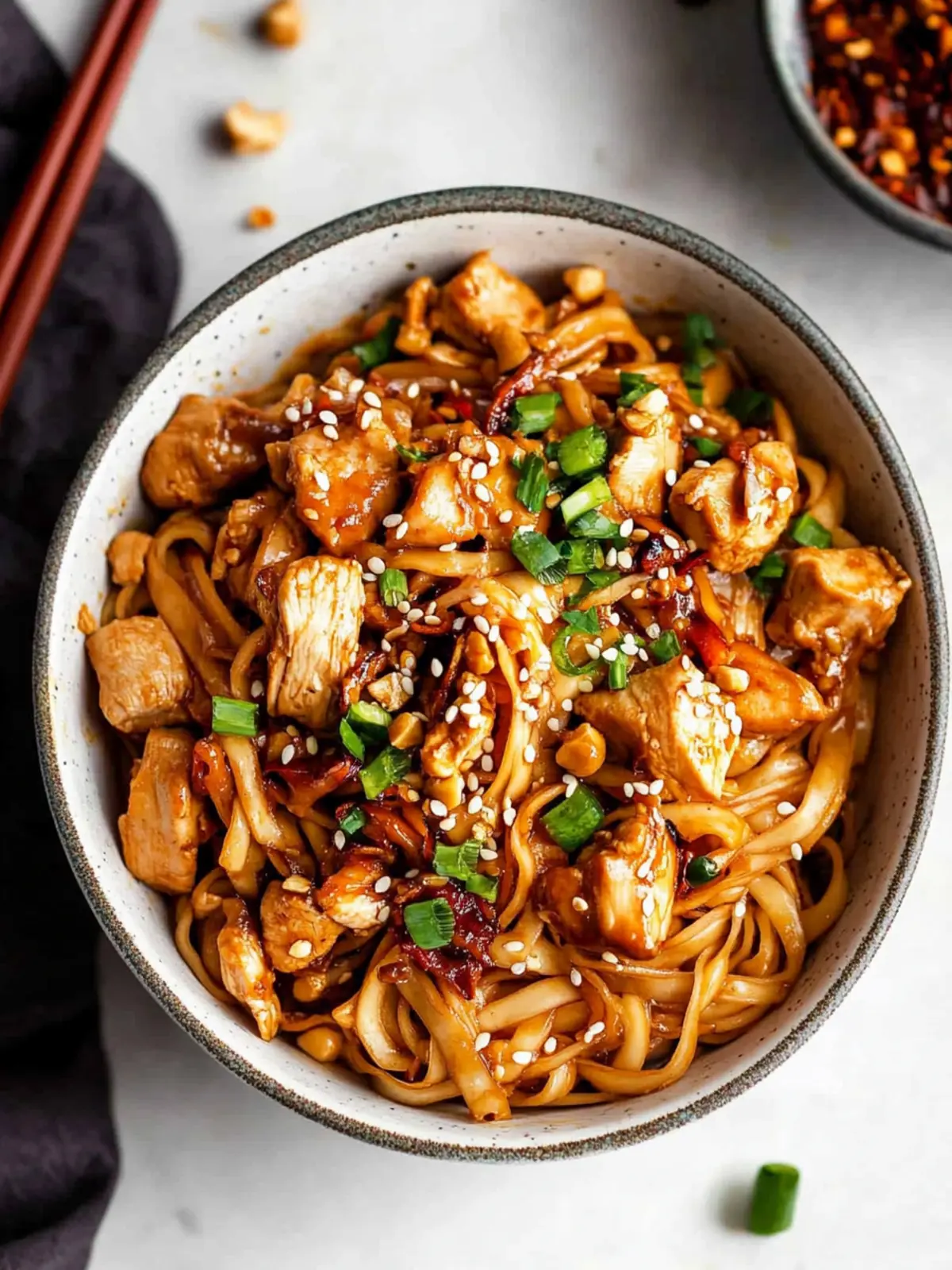 Kung Pao Chicken Noodles
