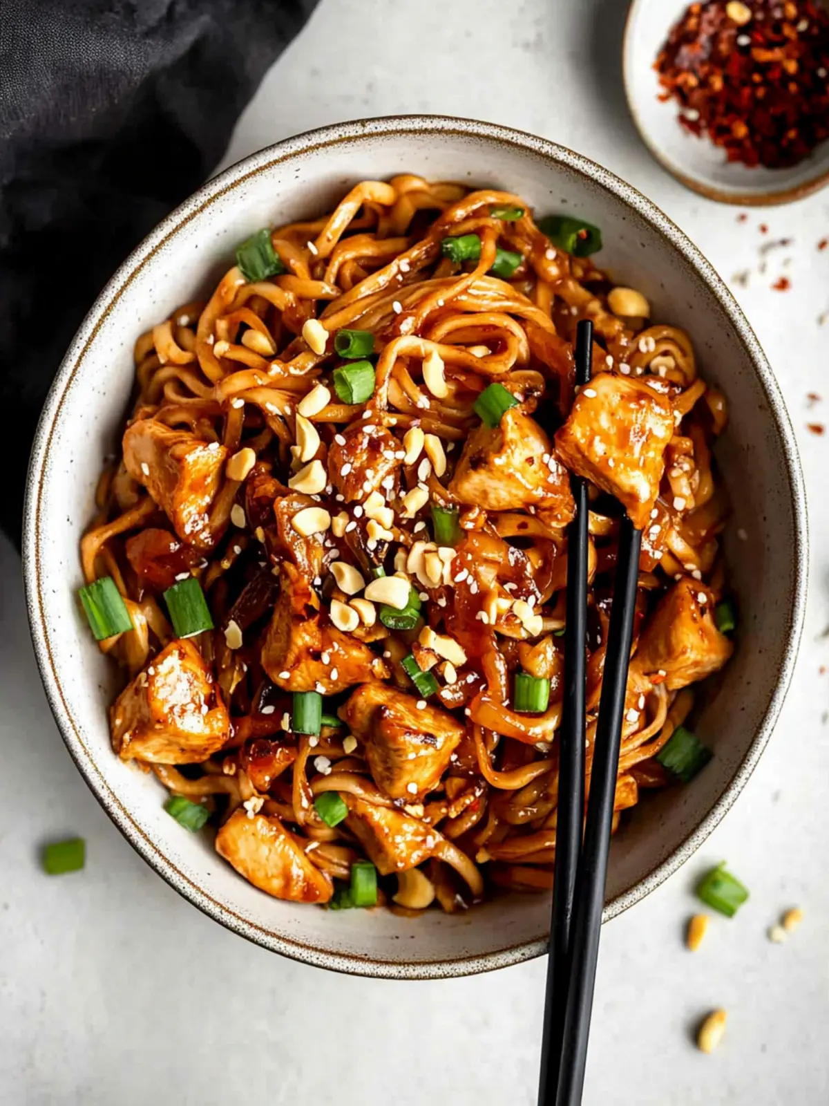 Kung Pao Chicken Noodles