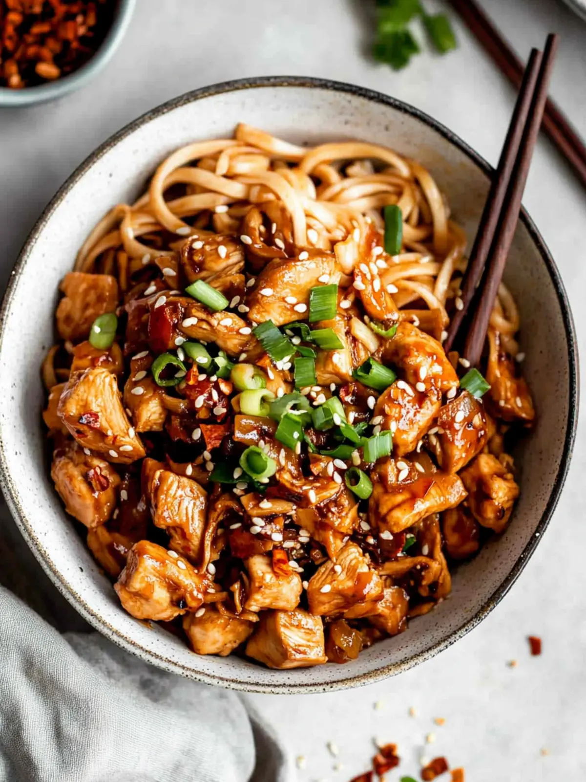 Kung Pao Chicken Noodles