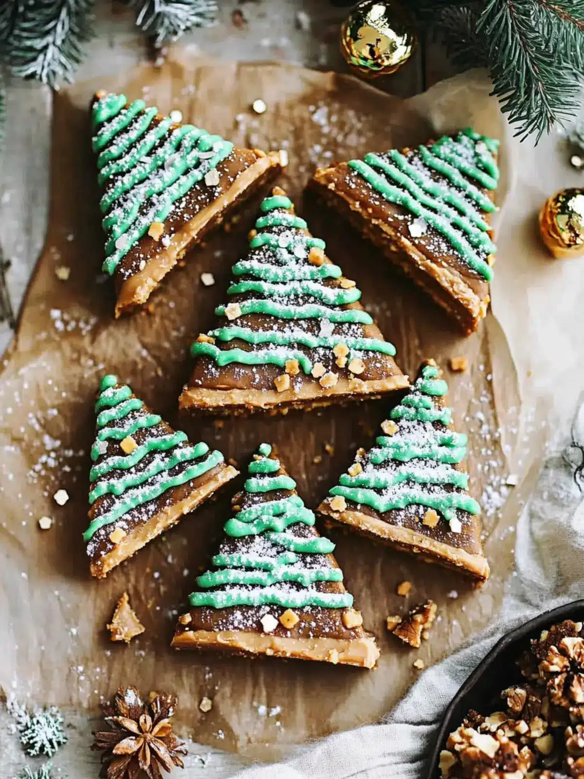 Salted Peanut Butter Christmas Trees