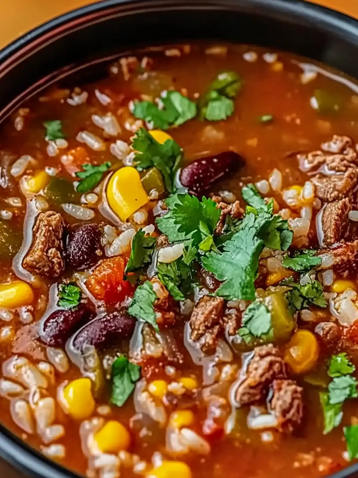 Mexican Beef and Rice Soup