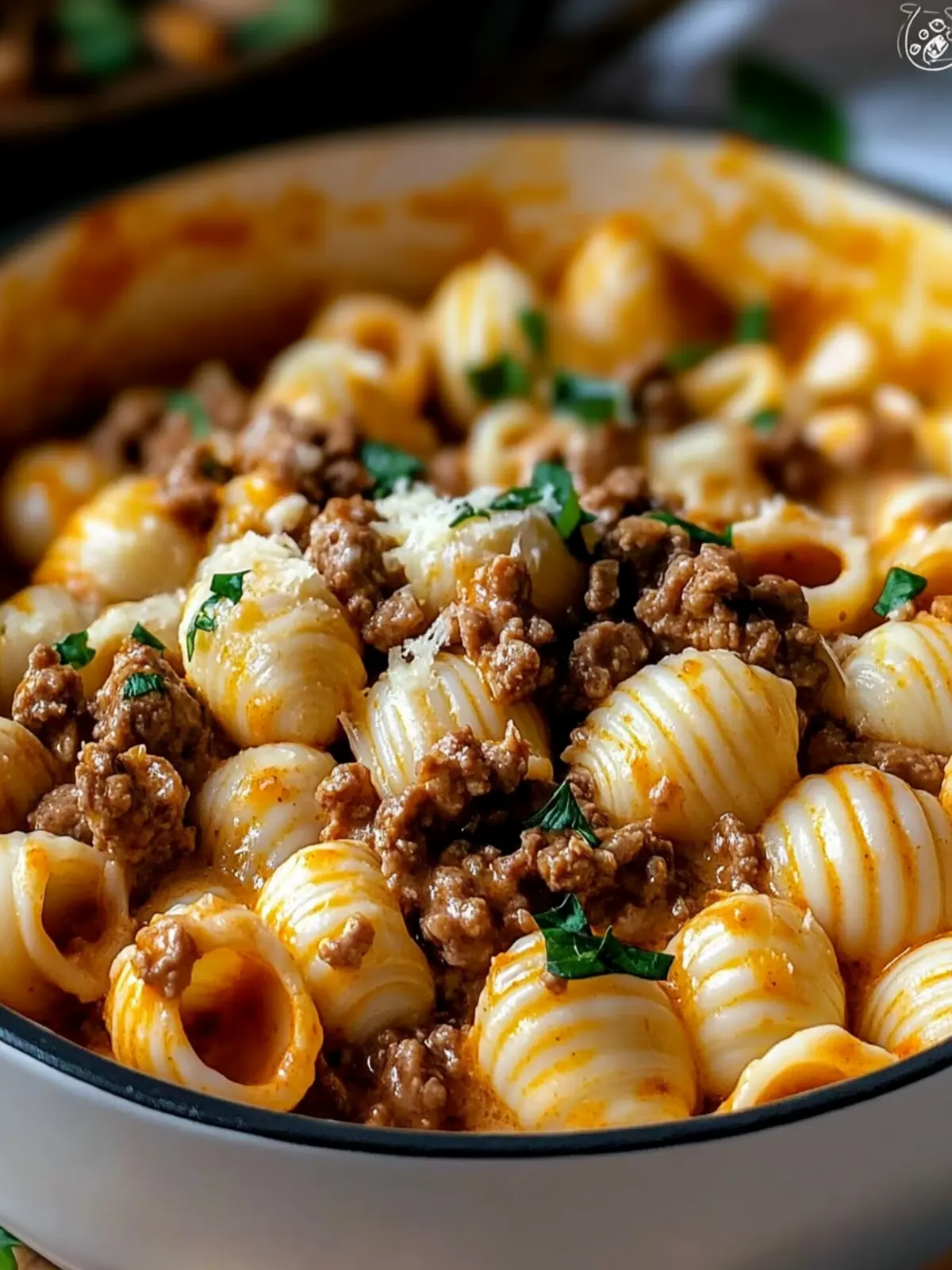 Creamy Beef and Shells