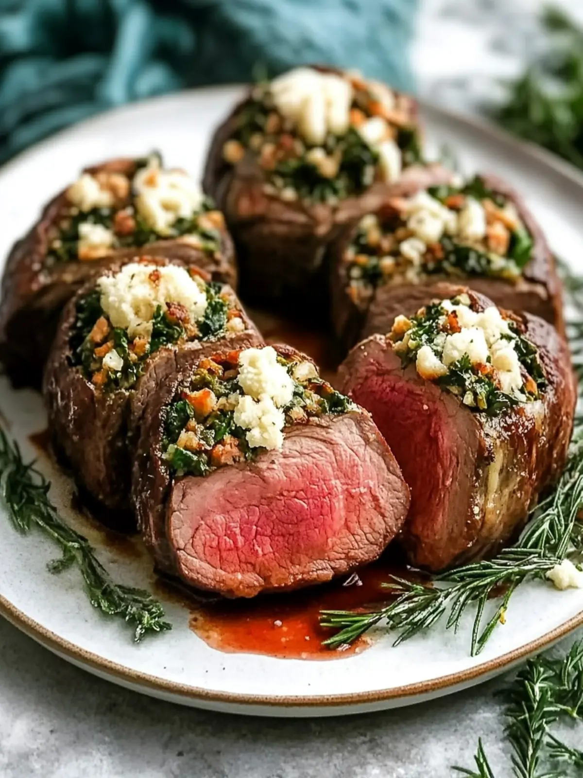 Christmas Stuffed Beef Tenderloin