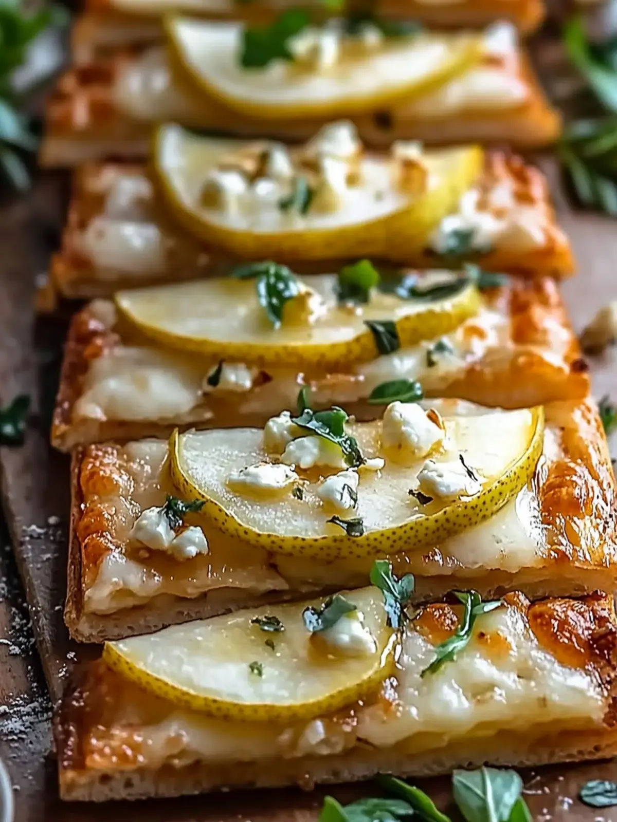 Pear and Gorgonzola Flatbread