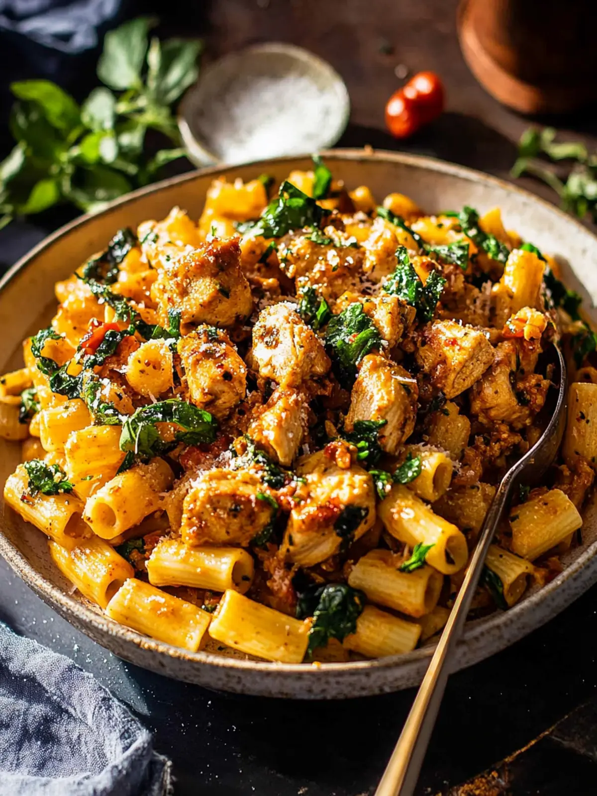 Spicy Tuscan Chicken Pasta
