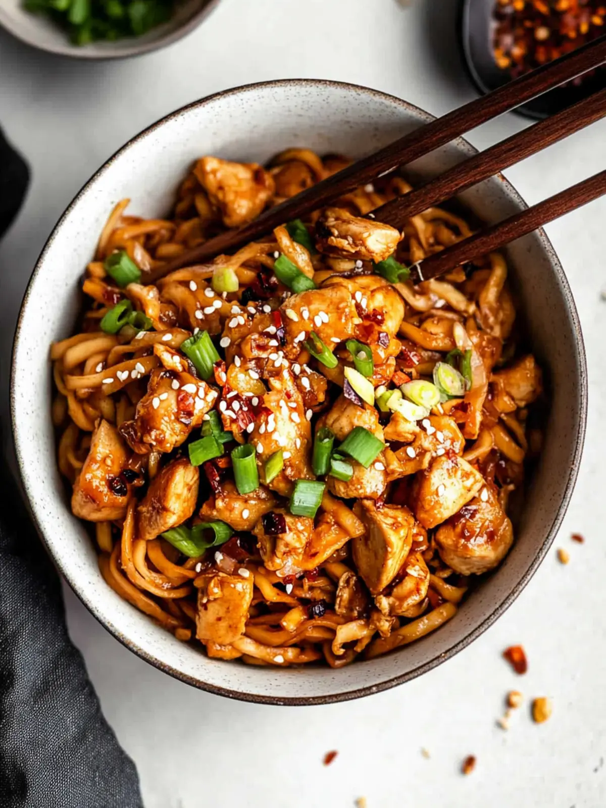 Kung Pao Chicken Noodles