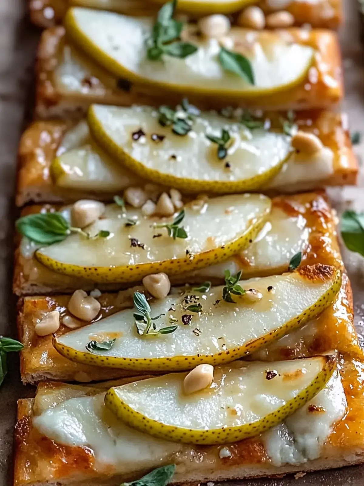 Pear and Gorgonzola Flatbread