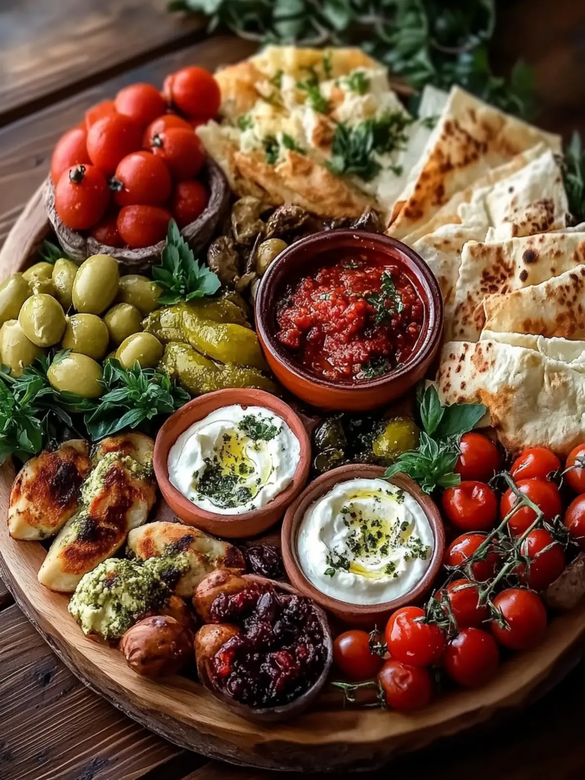 Mediterranean Mezze Tapas Platter