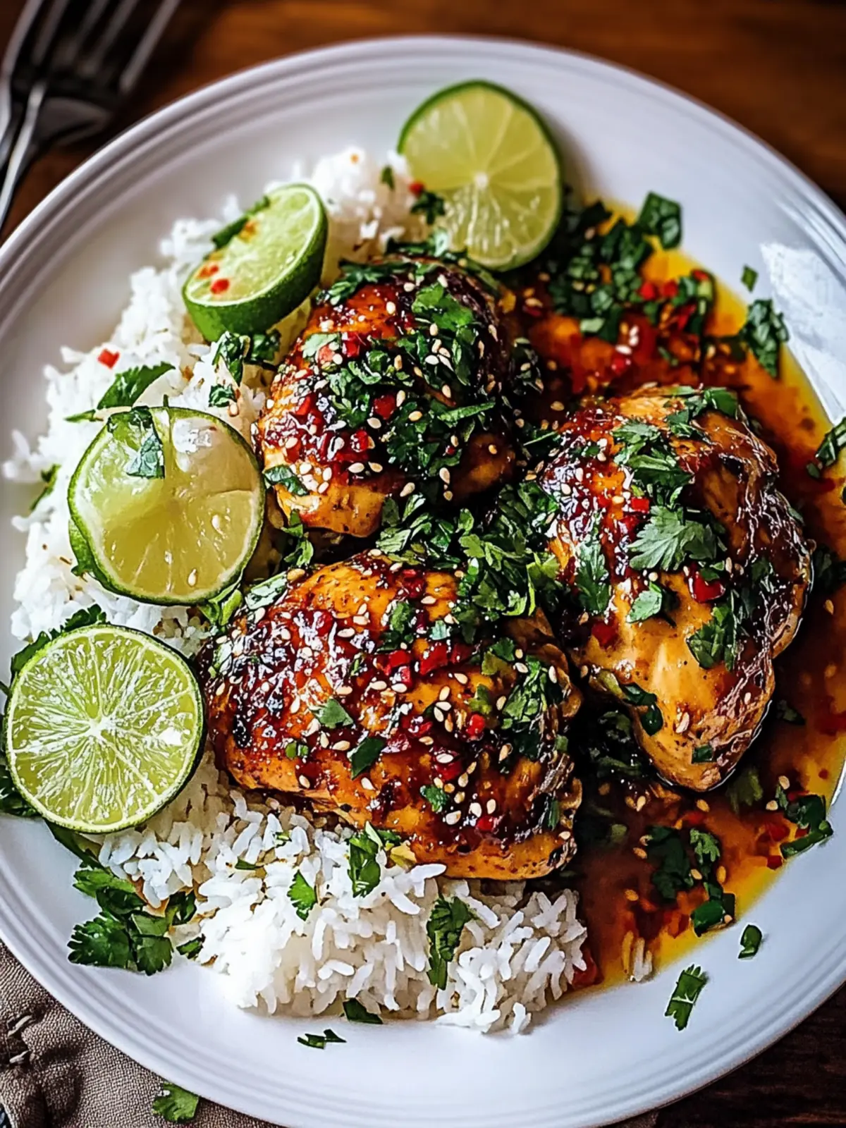 Spicy Maple Chicken & Coconut Rice