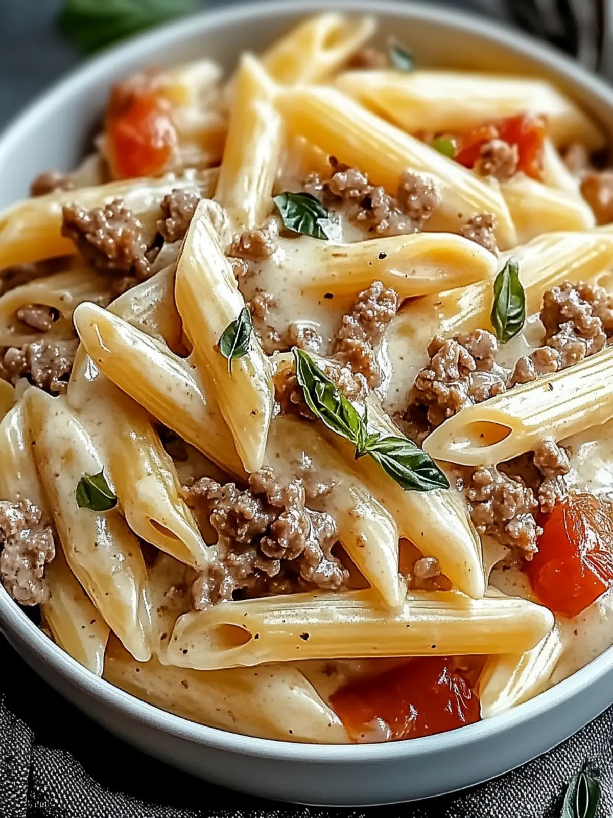 Creamy Rotel Pasta with Ground Beef