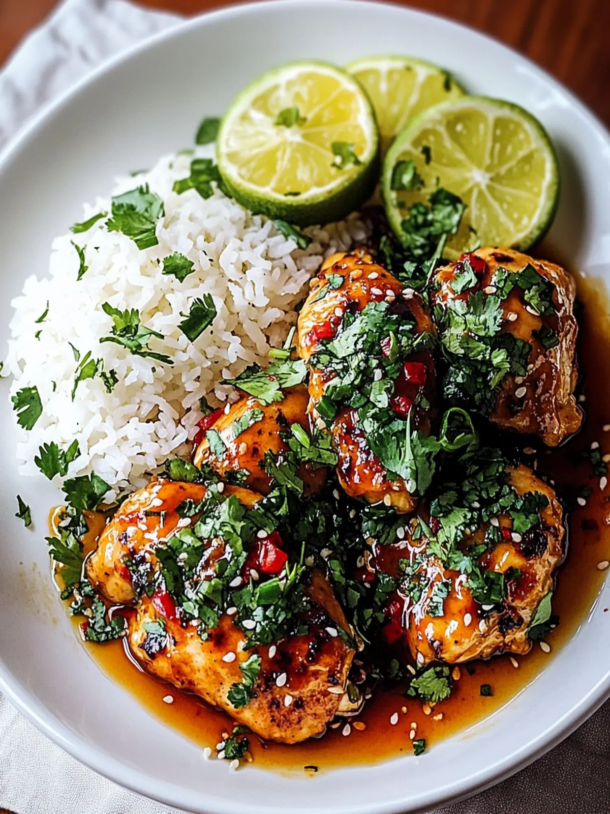 Spicy Maple Chicken & Coconut Rice
