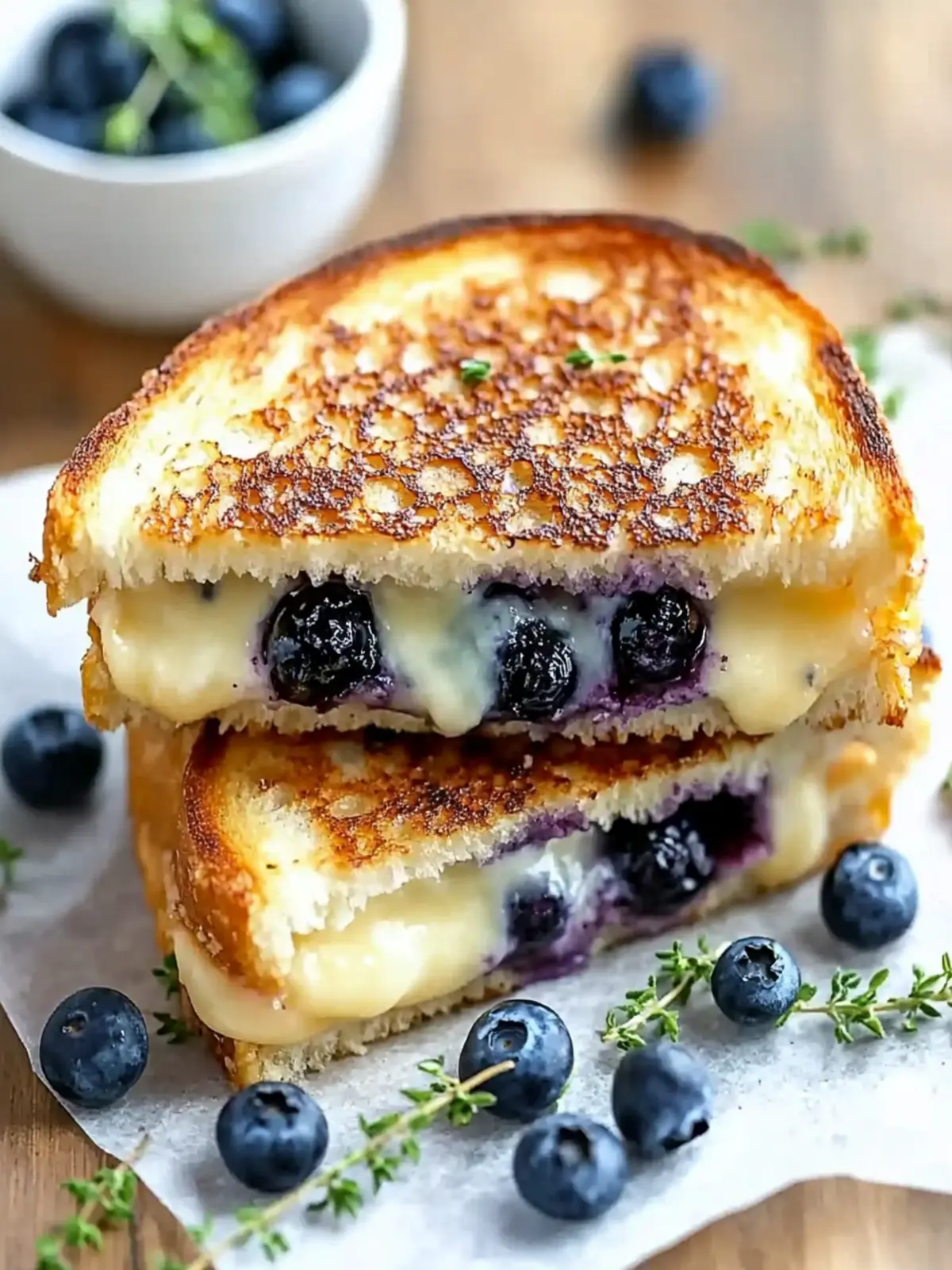 Crispy Blueberry Grilled Cheese