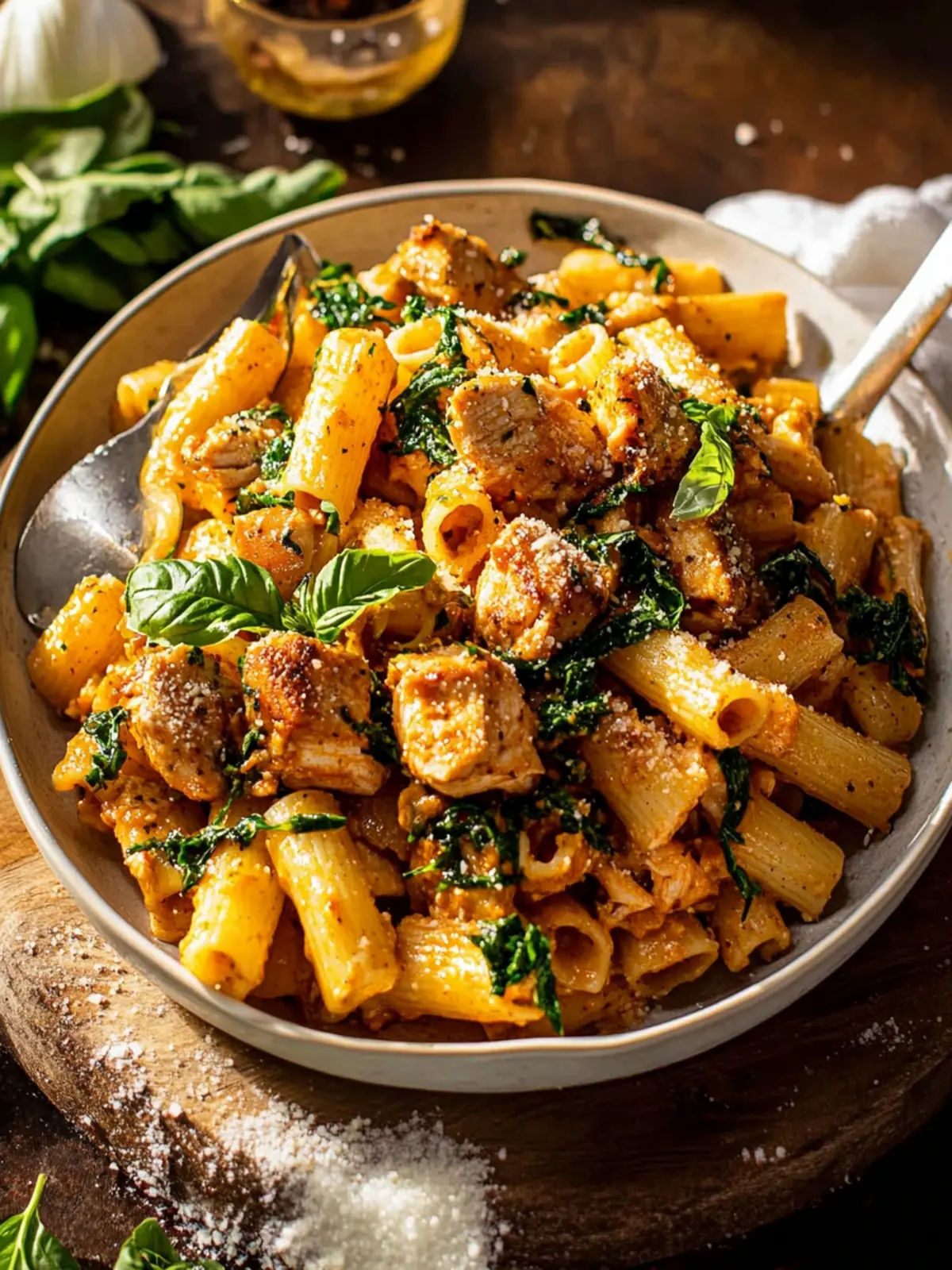 Spicy Tuscan Chicken Pasta