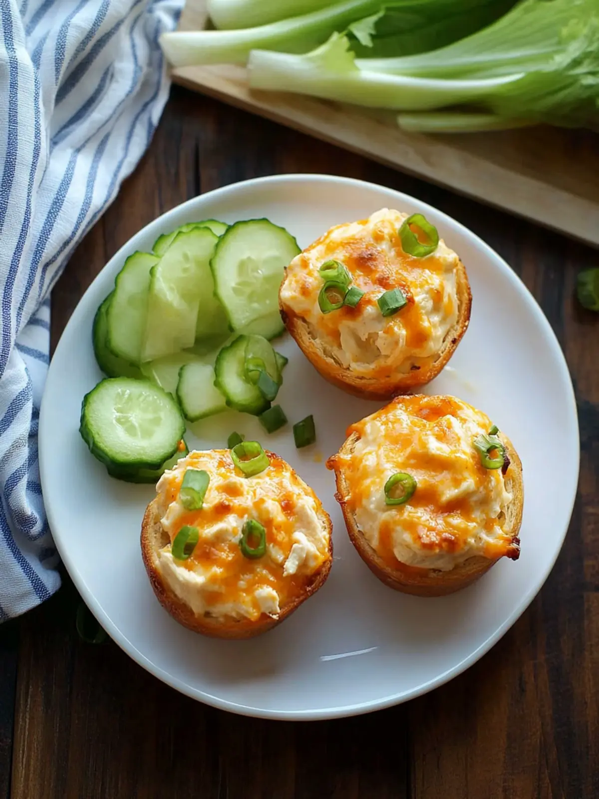 Buffalo Chicken Dip Bites