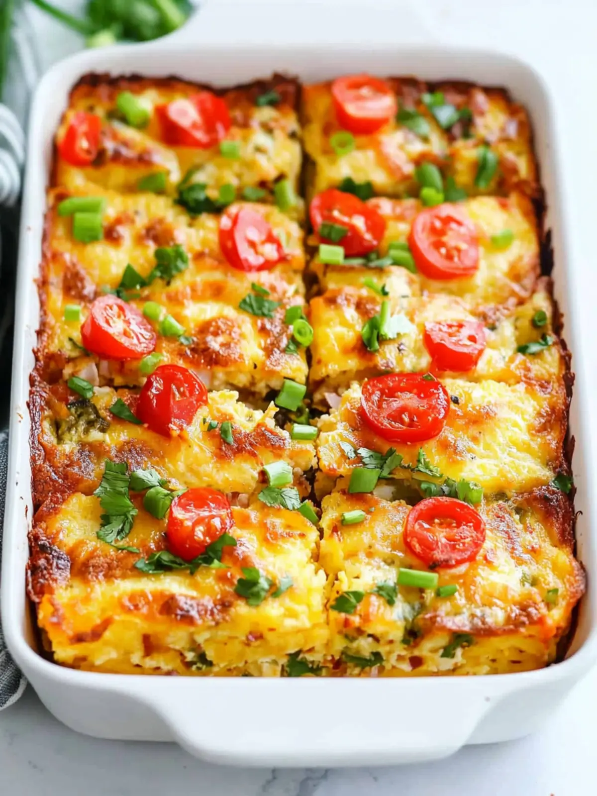Vegetarian Hash Brown Breakfast Casserole