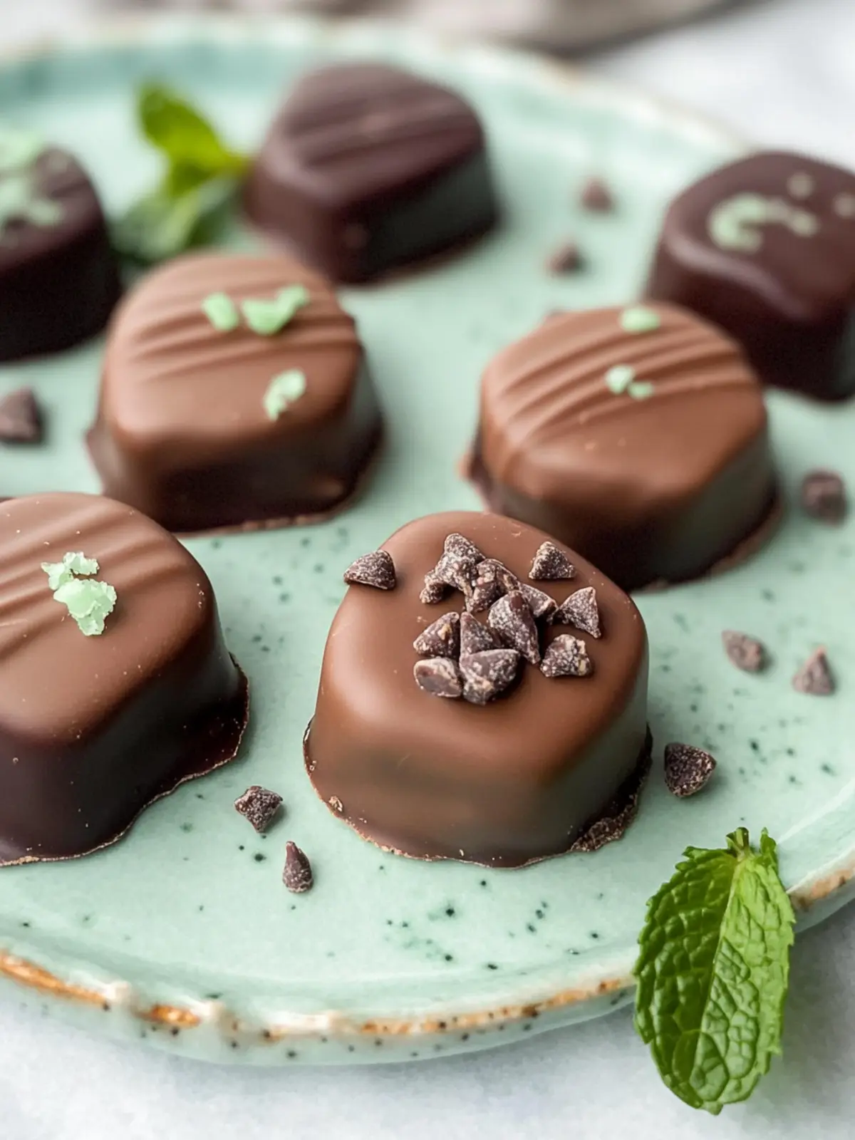 Homemade Andes Mint Chocolates