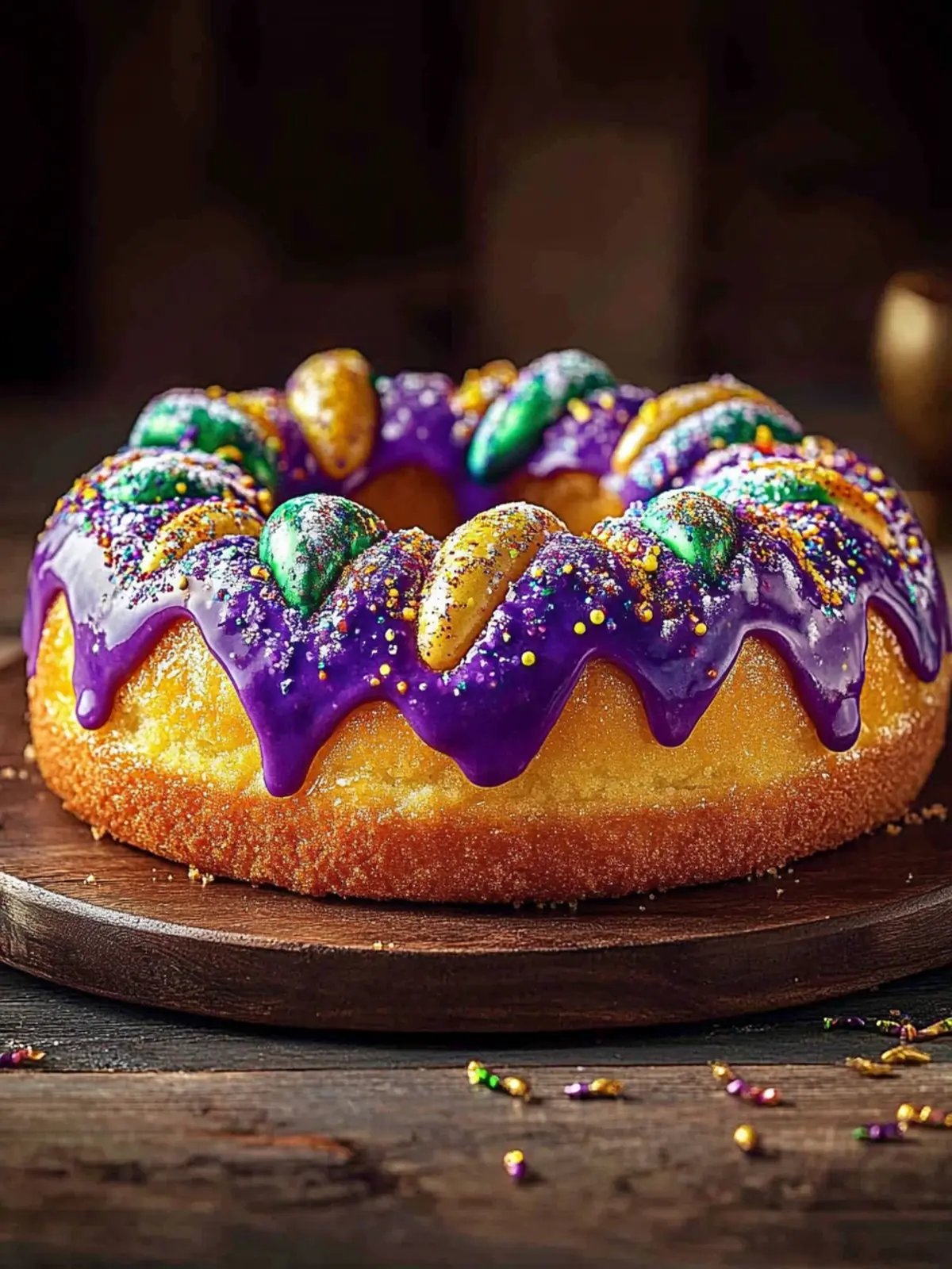Classic Mardi Gras King Cake