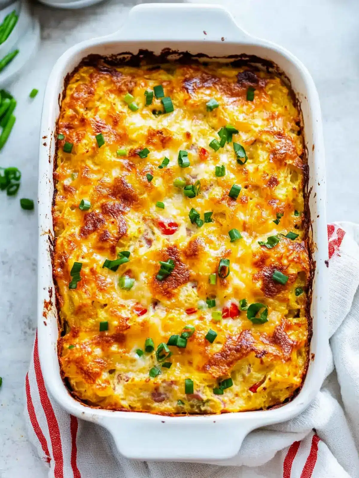 Vegetarian Hash Brown Breakfast Casserole