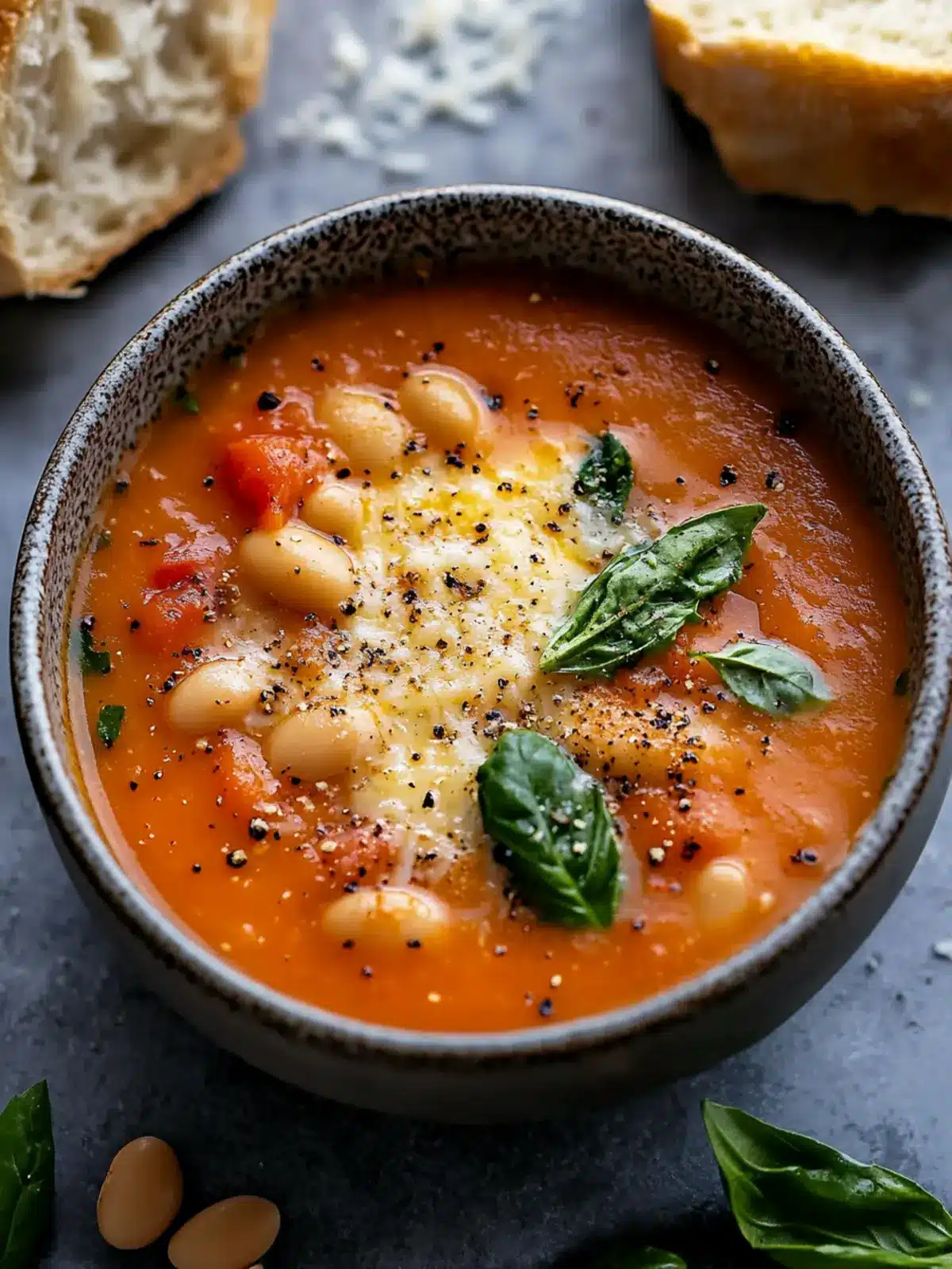 Parmesan Tomato Cannellini Bean Soup