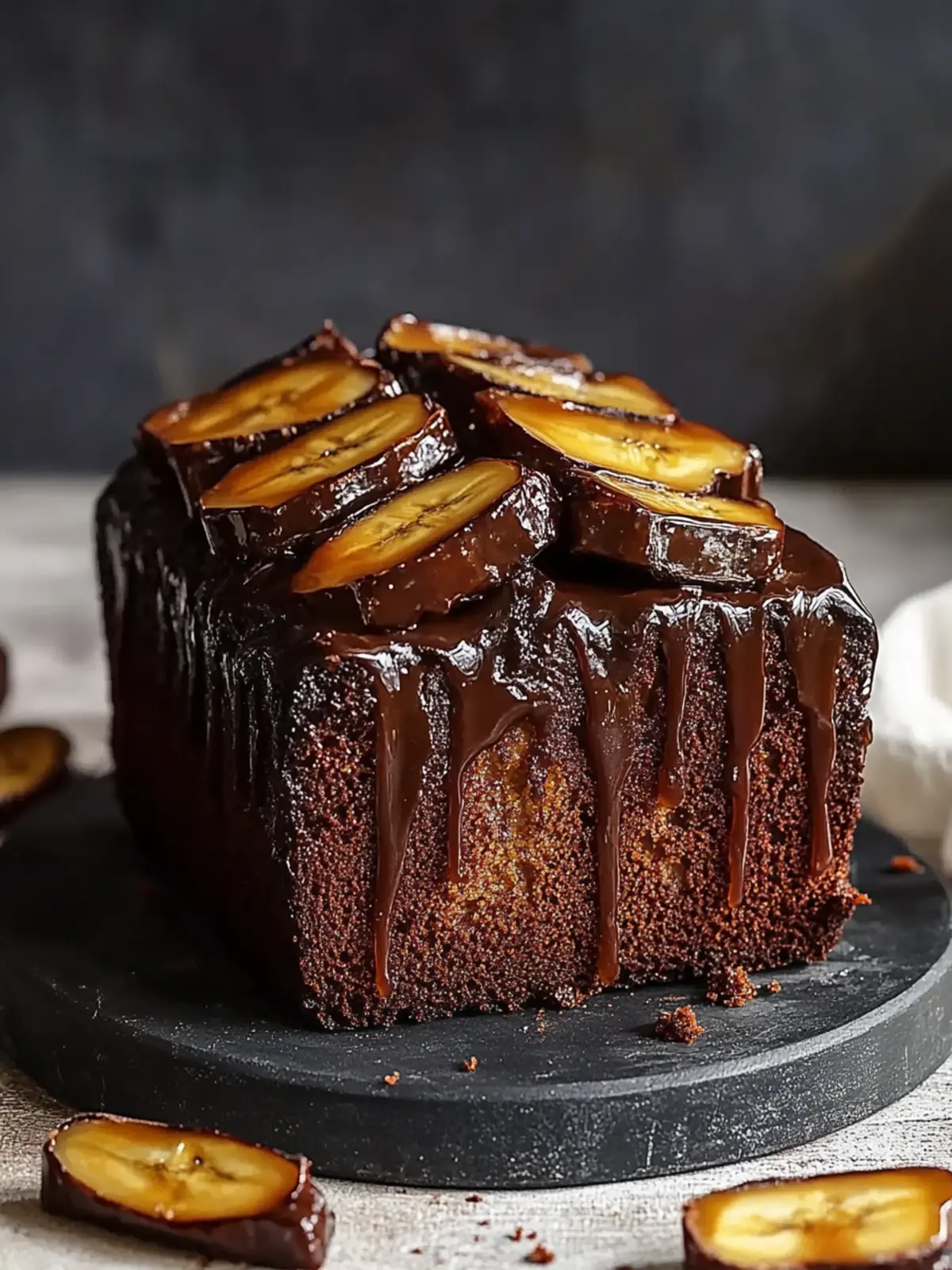 Chocolate & Caramelised Banana Bread
