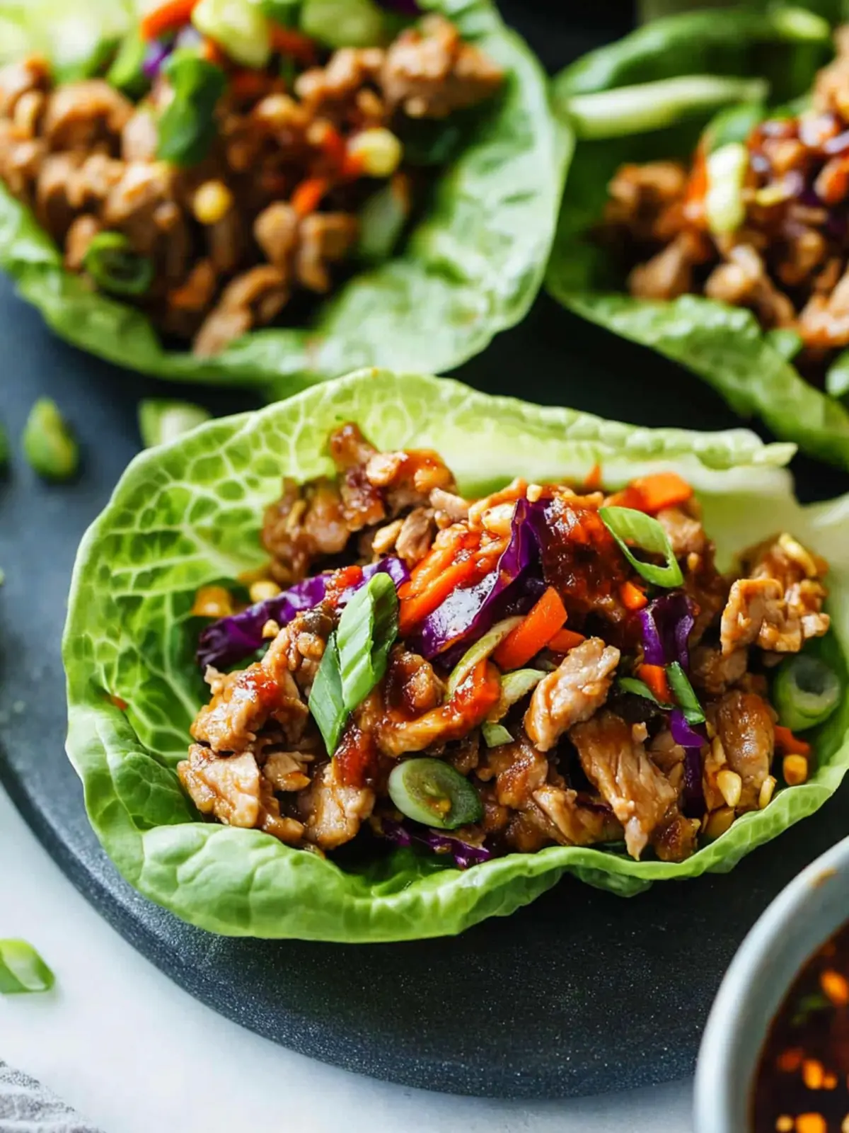 Sweet and Spicy Pork Lettuce Wraps