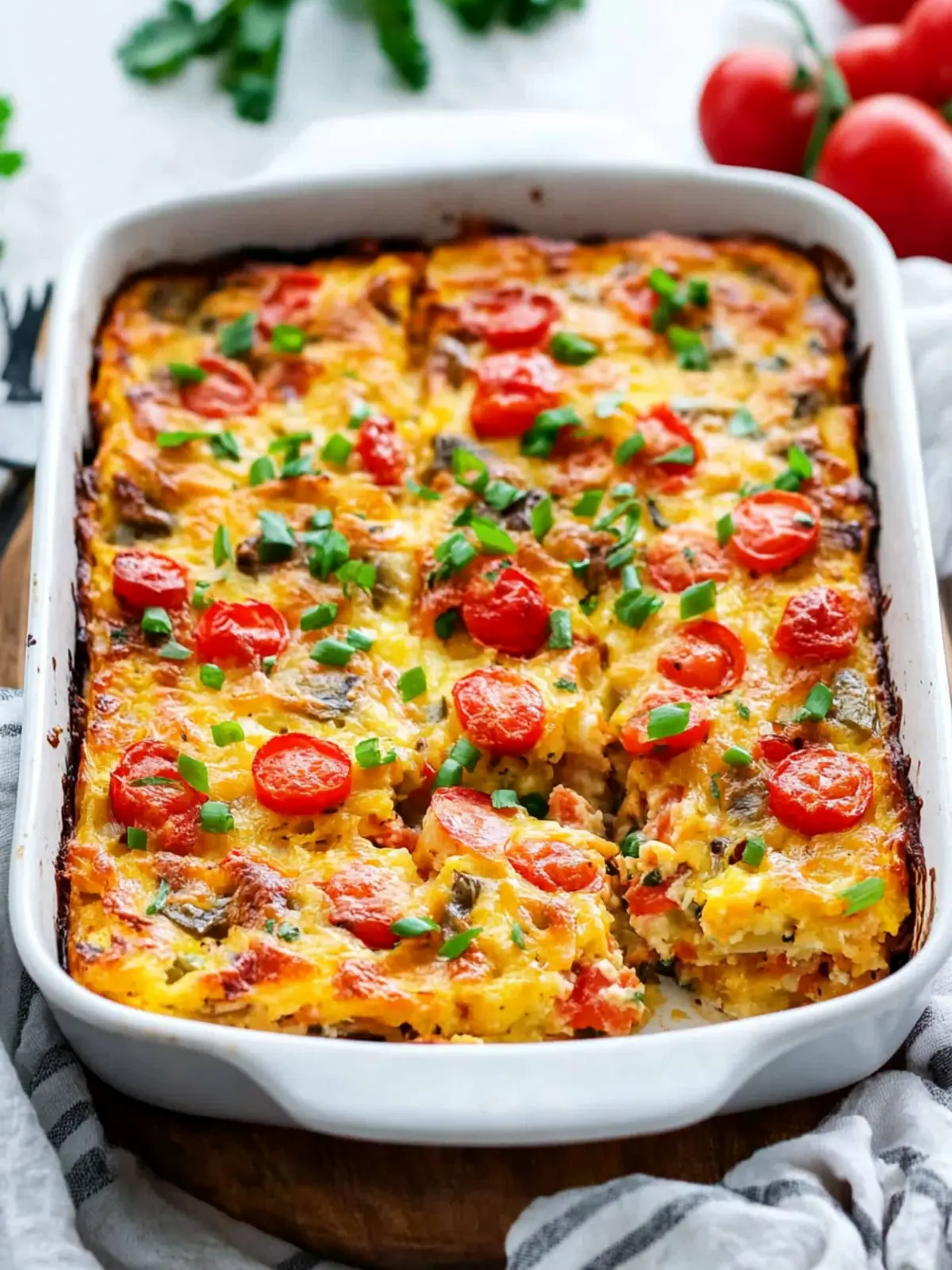 Vegetarian Hash Brown Breakfast Casserole
