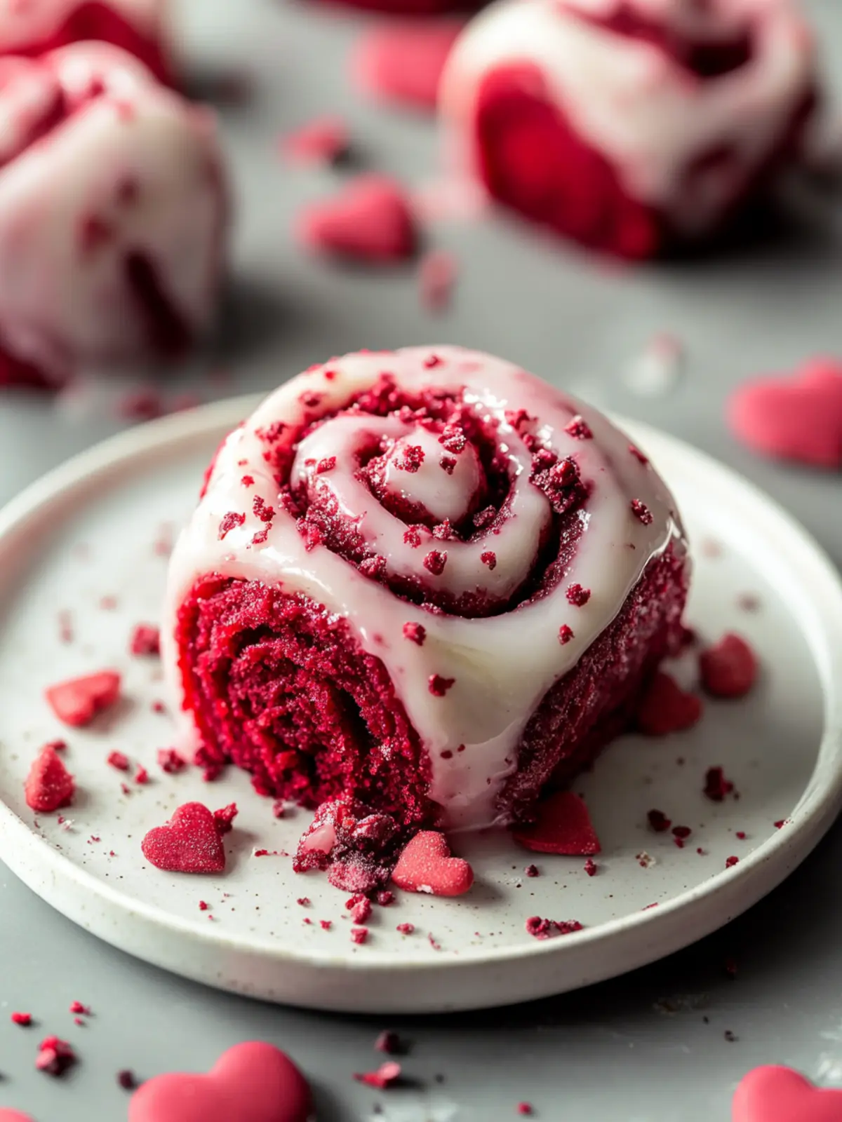 Red Velvet Valentine’s Day Cinnamon Rolls