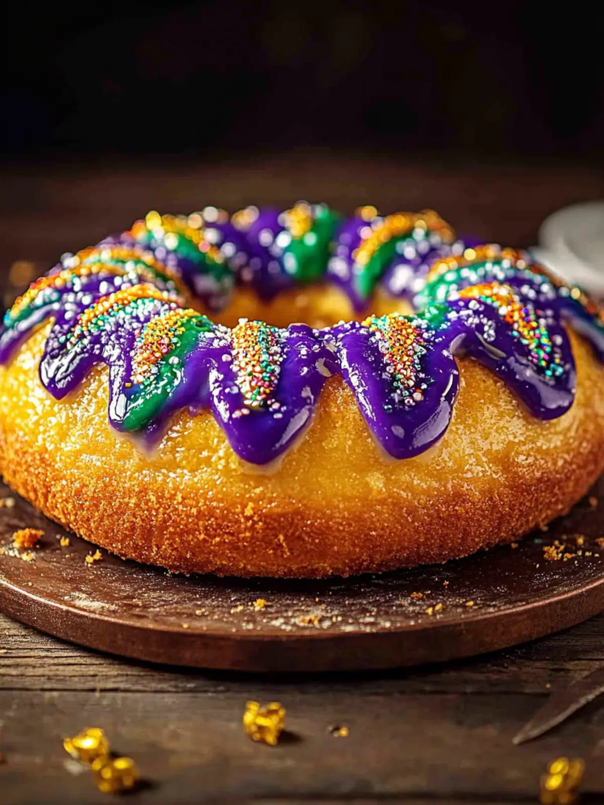 Classic Mardi Gras King Cake