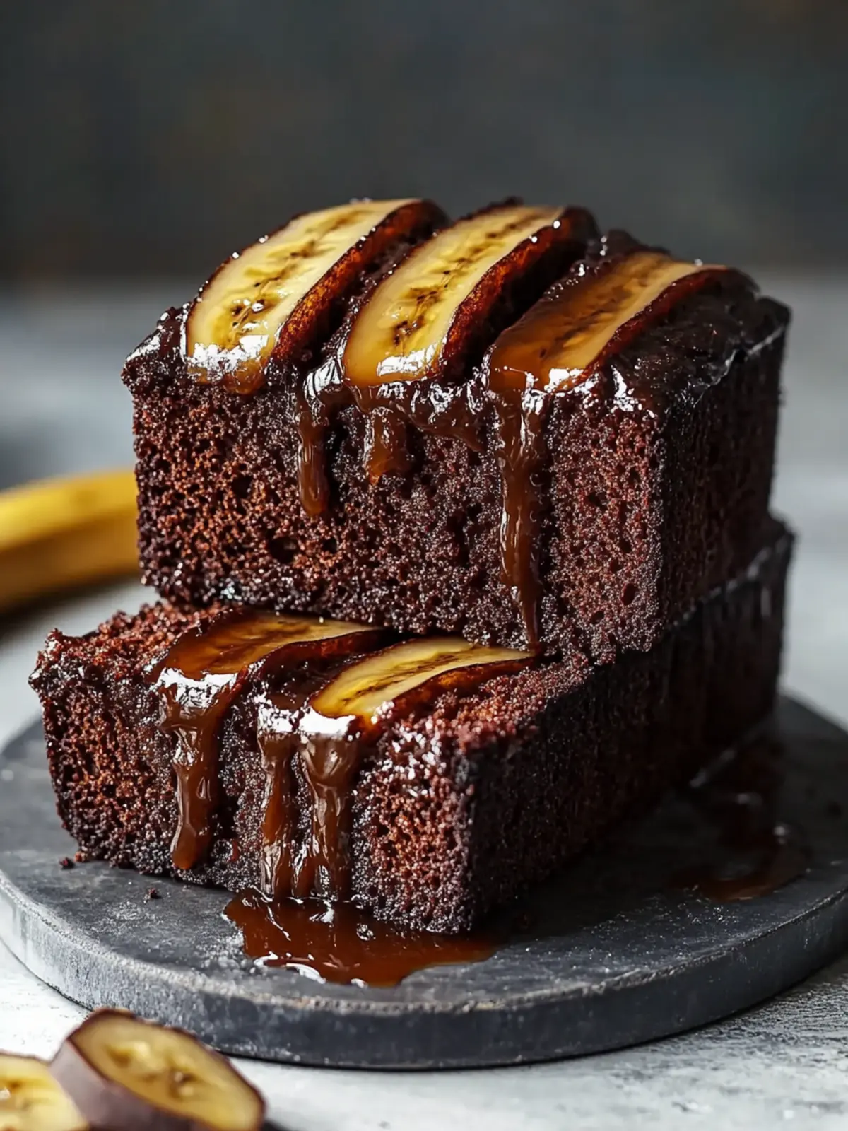 Chocolate & Caramelised Banana Bread