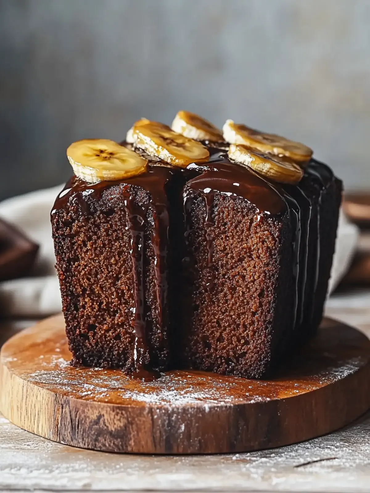 Chocolate & Caramelised Banana Bread
