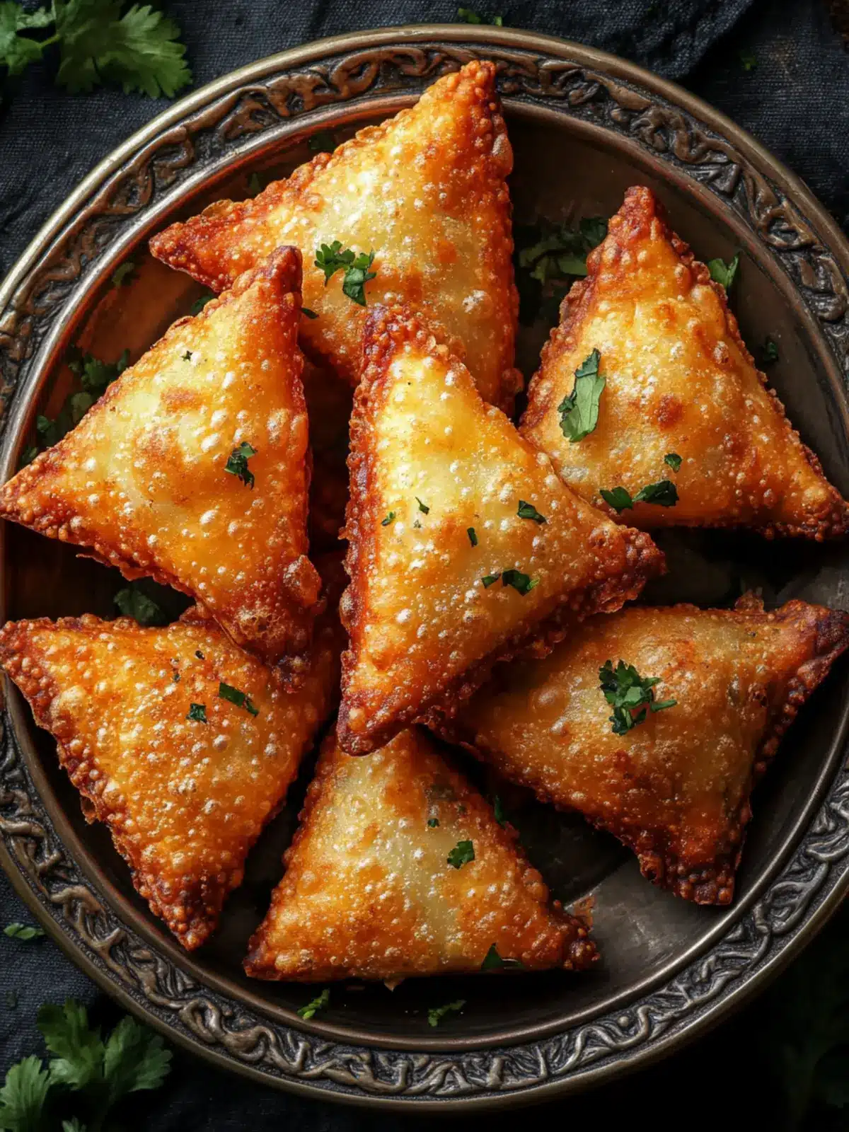 Crispy Cheese Potato Samosa