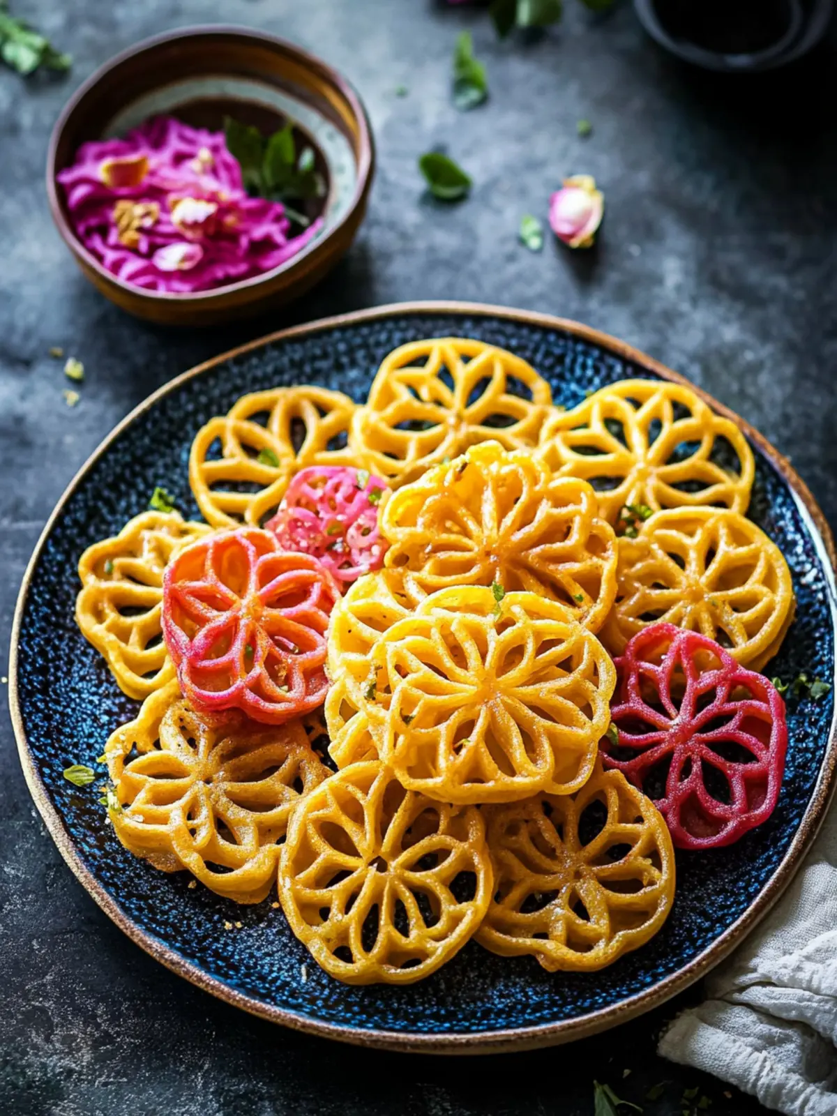 Jalebi Waffle Rosettes