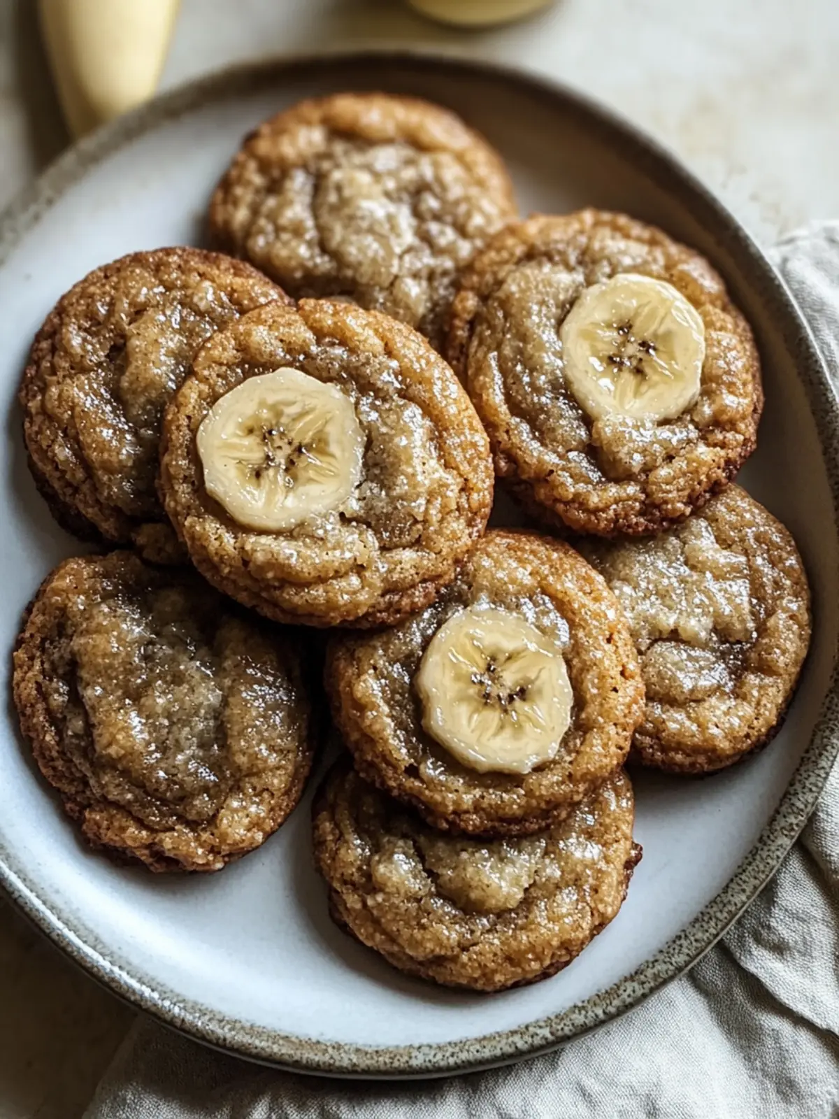 Chewy Banana Bread Cookies