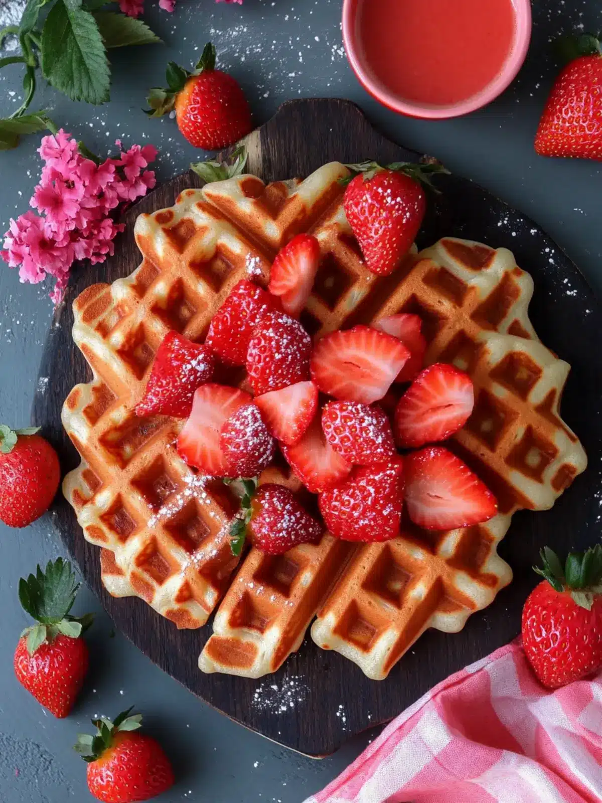 Strawberry Waffles