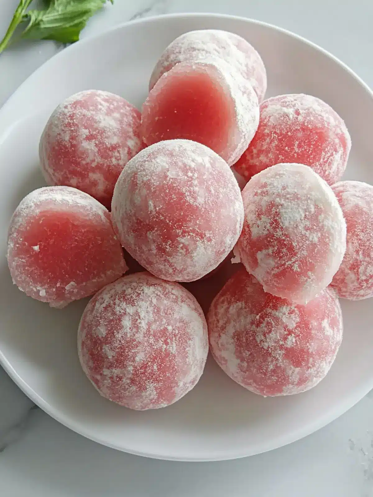 Watermelon Mochi