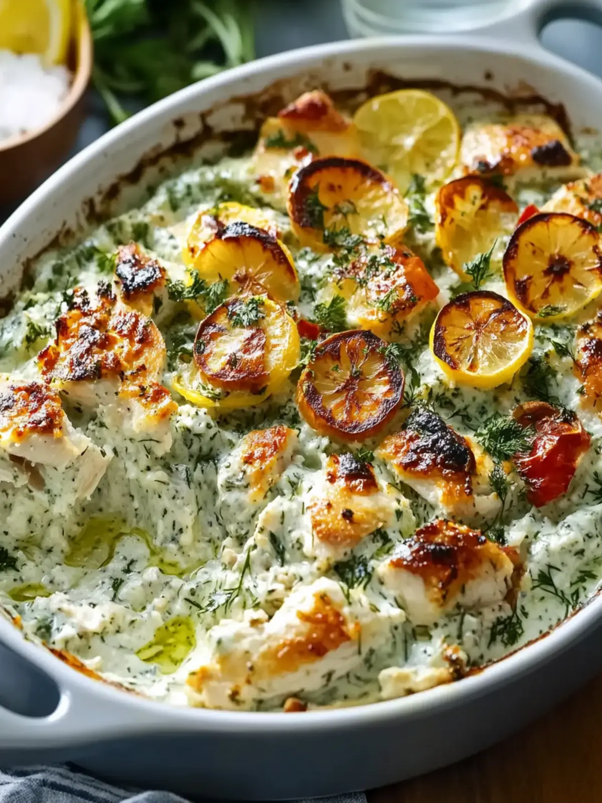 Dump-and-Bake Chicken Tzatziki Casserole