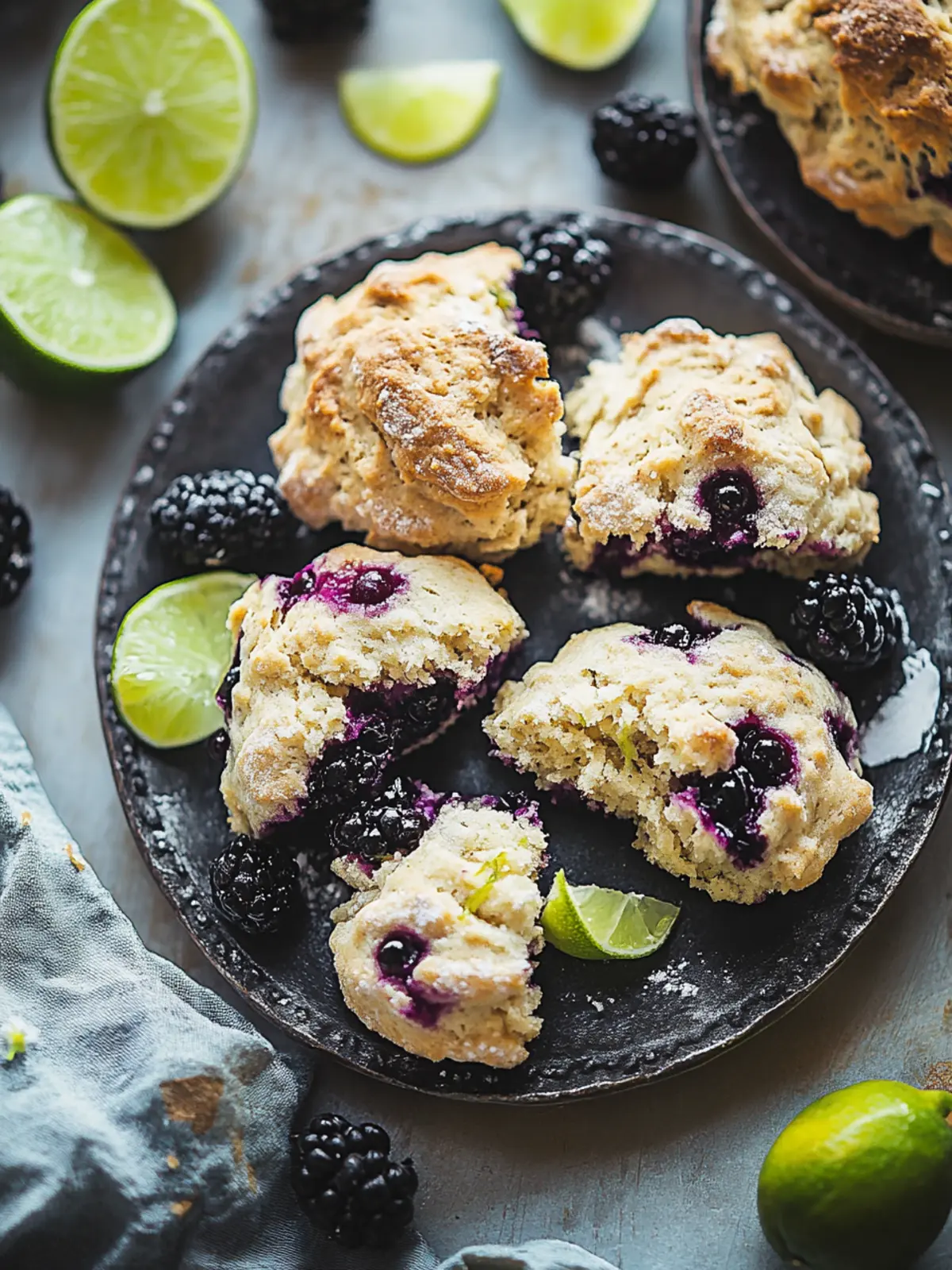 Blackberry Lime Scones