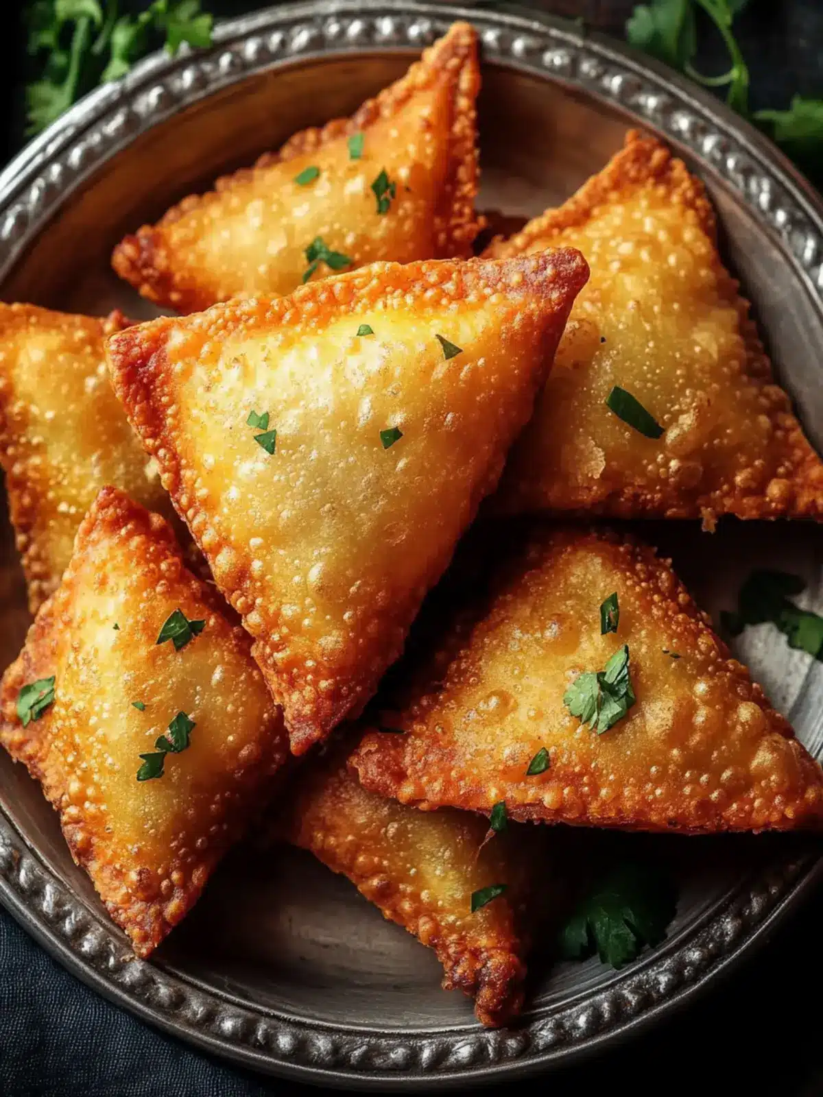 Crispy Cheese Potato Samosa