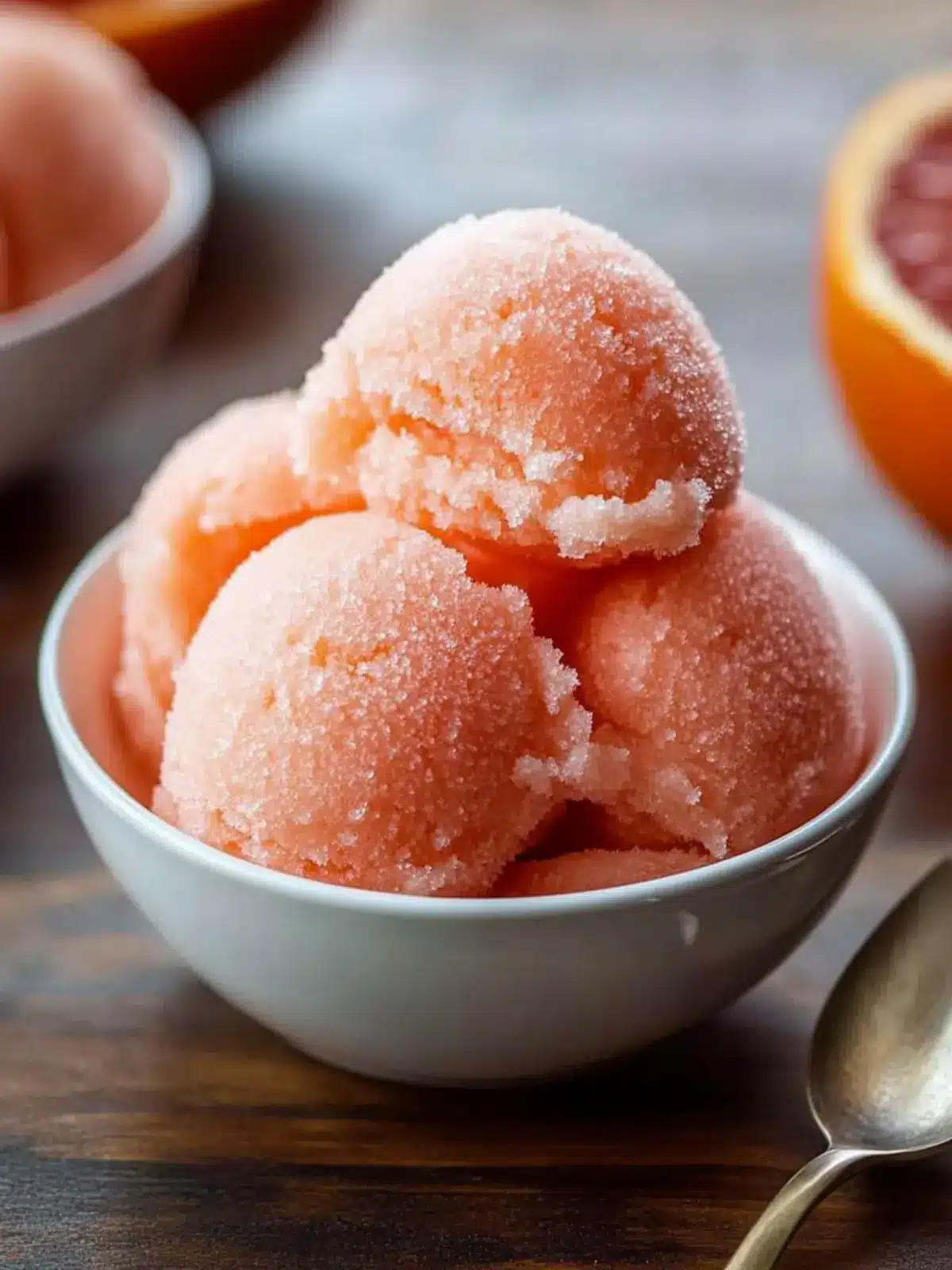 Blood Orange Champagne Sorbet