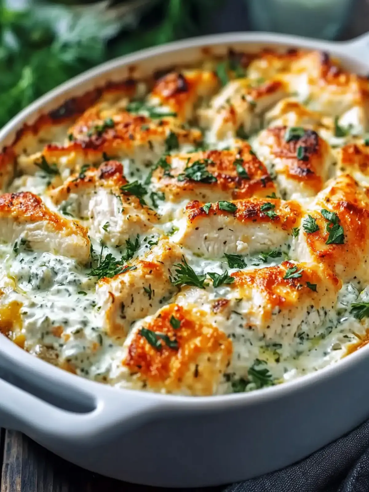 Dump-and-Bake Chicken Tzatziki Casserole