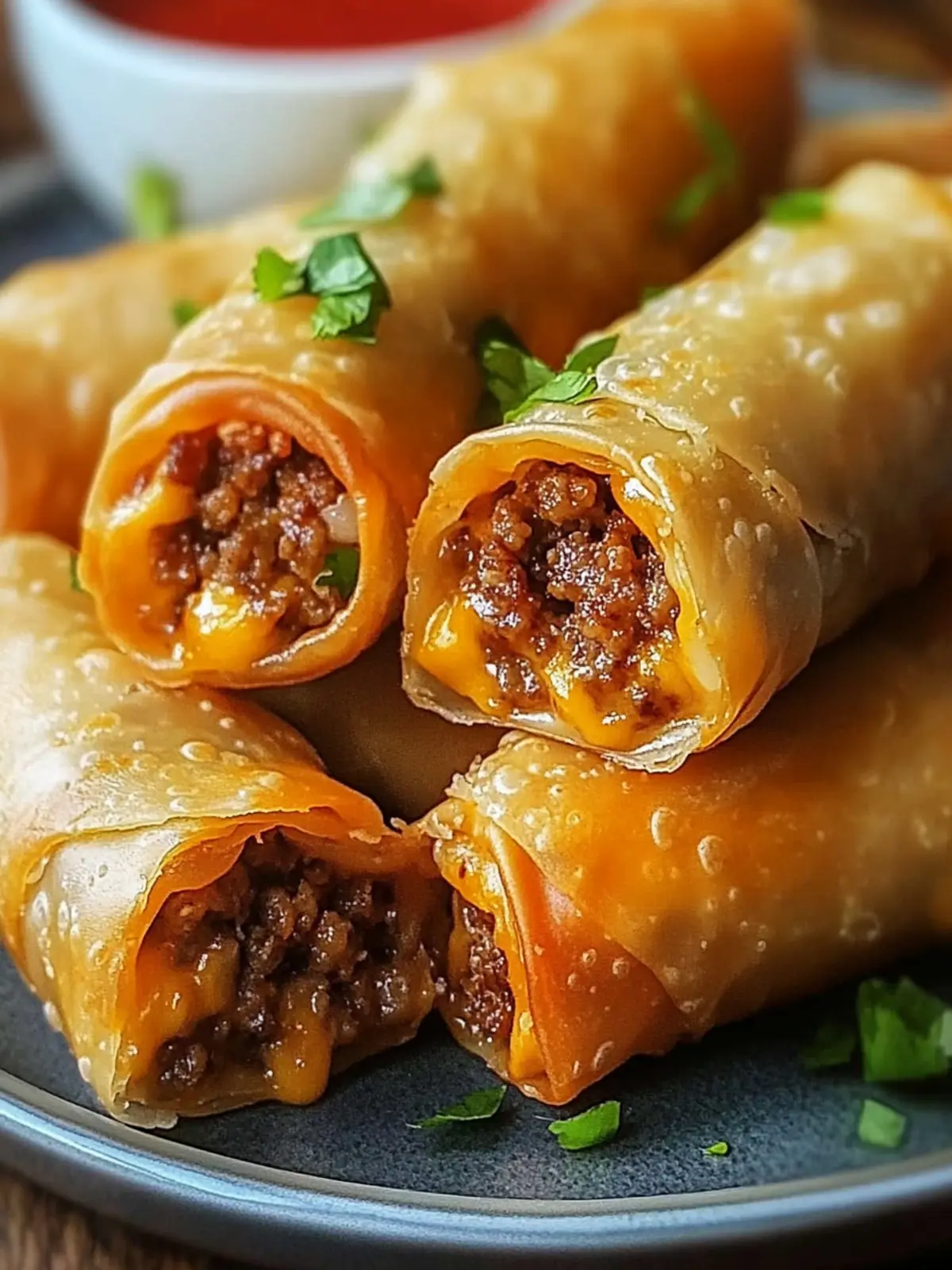 Cheeseburger Eggrolls