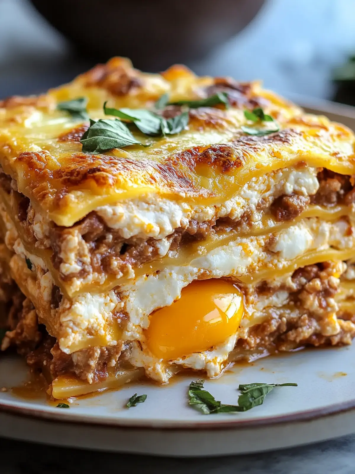 Savory Breakfast Lasagna