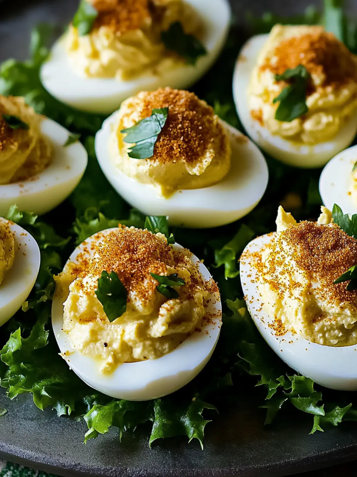 Caesar Salad Deviled Eggs