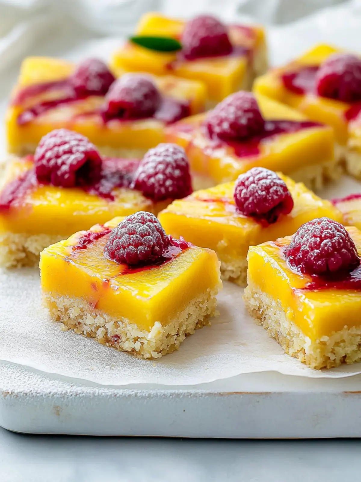 Raspberry Mango Bars