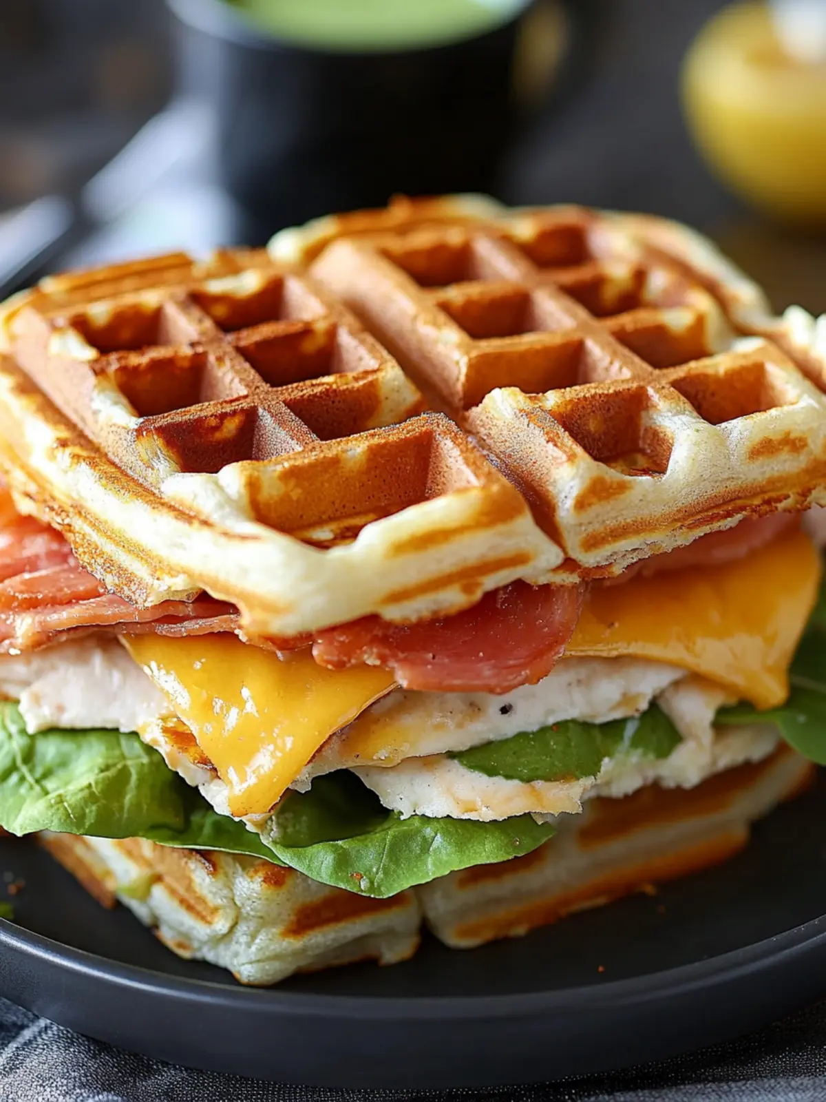 Protein Waffle Sandwich