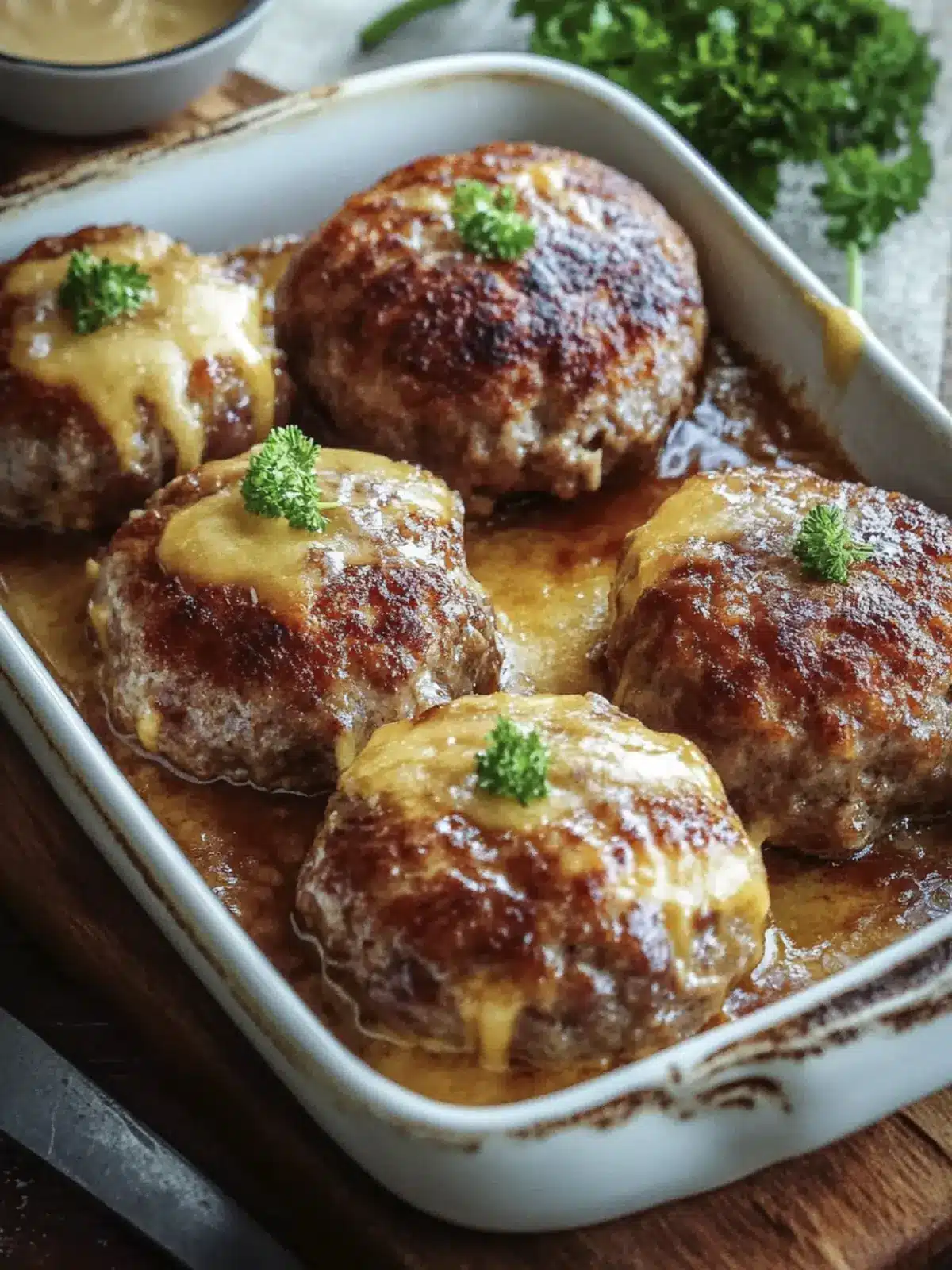 Cheesy Baked Meat Patties