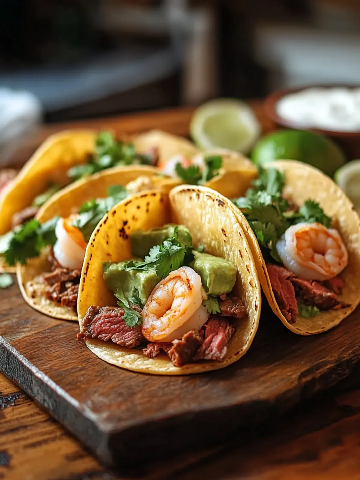 Shrimp and Steak Tacos