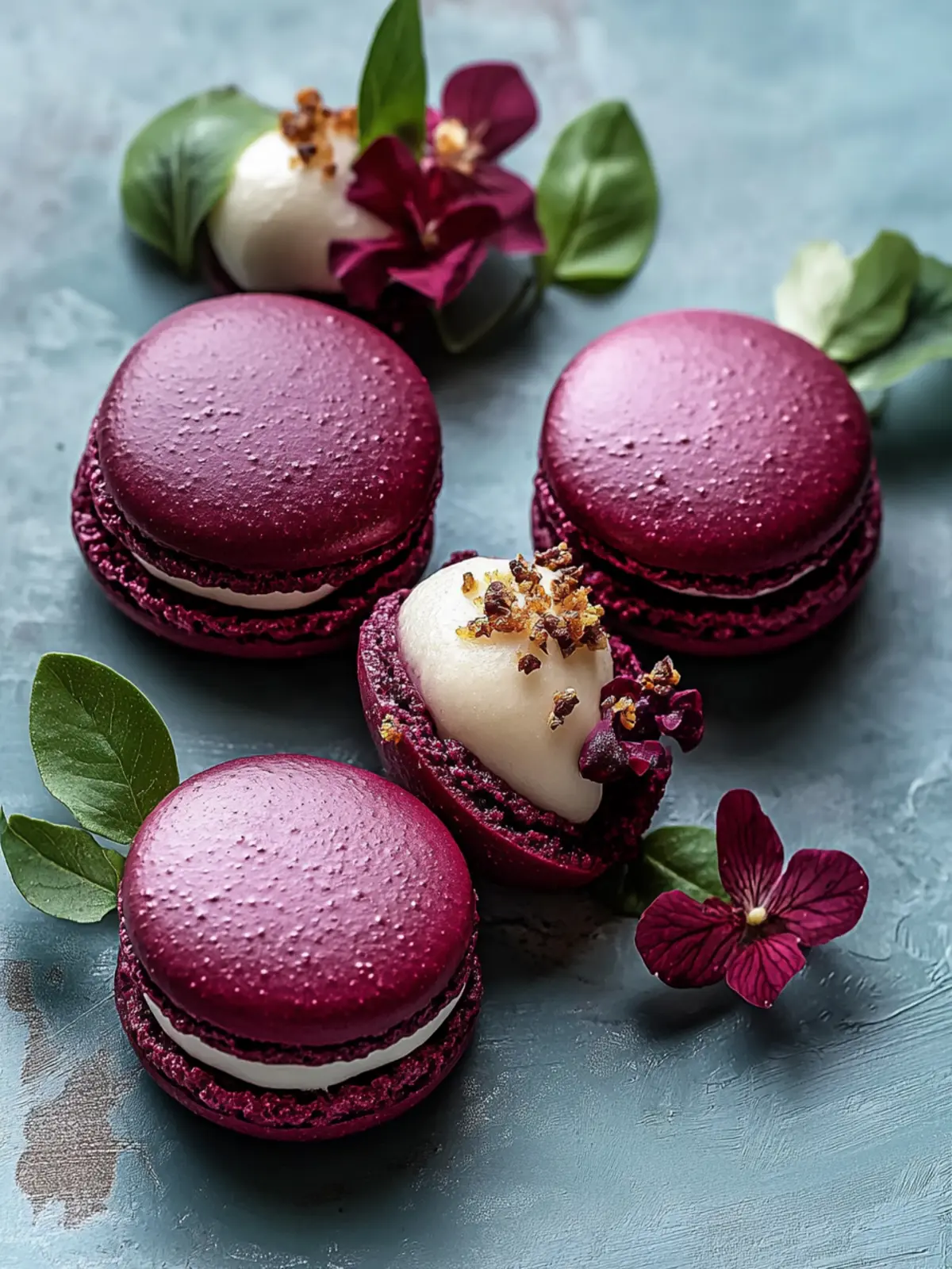 Savory Beet Macarons