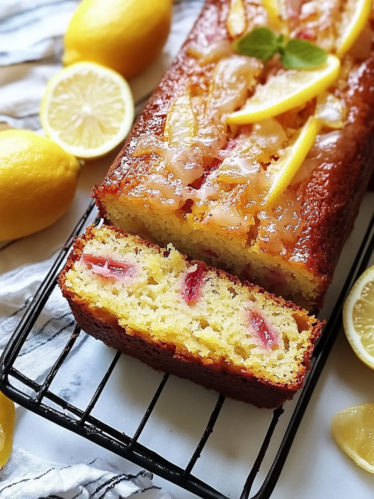 Lemon Rhubarb Sunshine Loaf